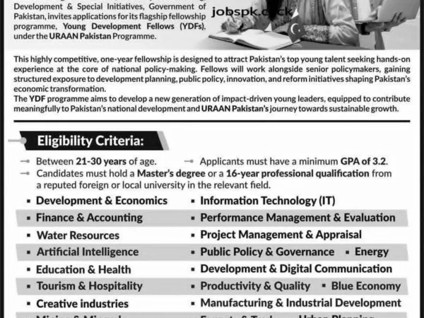 Young Development (YDF) Fellows Program 2025 Planning Commission Pakistan Advertisement