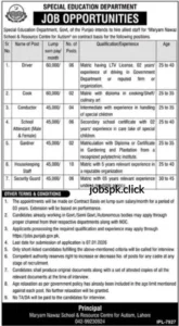 Special Education Department Punjab Jobs 2026 Lahore 1 Special Education Department Punjab Jobs 2026 official advertisement