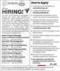 IT urban Unit Jobs 2026 Official Advertisement