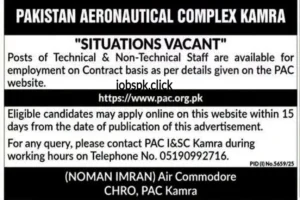 PAC Kamra Jobs 2026 Advertisement 