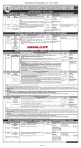 PPSC Advertisement 01/2026 