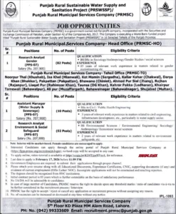 Punjab Rural Municipal Services Company (PRMSC) Jobs 2026 Official Advertisement