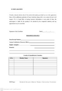 Shaheed Benazir Bhutto Women University Peshawar (SBBWU) Jobs 2026 Application Form
