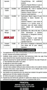 Special Education Department Jobs 2026 Official Advertisement