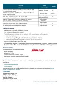 Australia Award Scholarship 2026-2027 Official Advertisement