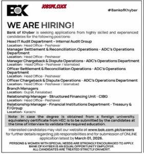 BOK February Jobs 2026 Official Advertisement