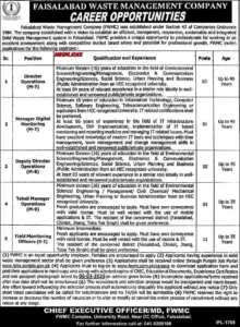 FWMC Jobs 2026 Official Advertisement