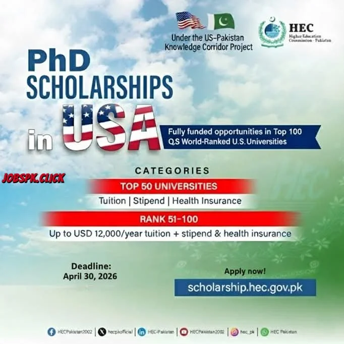 HEC PhD Scholarships in USA 2026 | Fully Funded Study | Apply Online 8 HEC PhD Scholarships in USA 2026 Official Advertisement