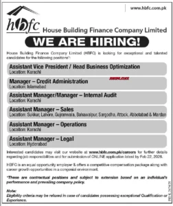 House Building Finance Company (HBFC) Limited Jobs 2026 | Multiple Manager and Assistant Manager Vacancies | Apply Now 1 House Building Finance Company (HBFC) Limited Jobs 2026 Official Advertisement