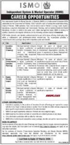 Independent System & Market Operator (ISMO) Jobs 2026 Official Advertisement