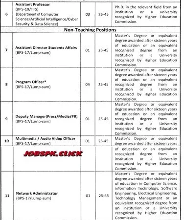 Information Technology University (ITU) Lahore Jobs 2026 Official Advertisement