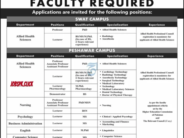Iqra National University Jobs 2026 Official Advertisement