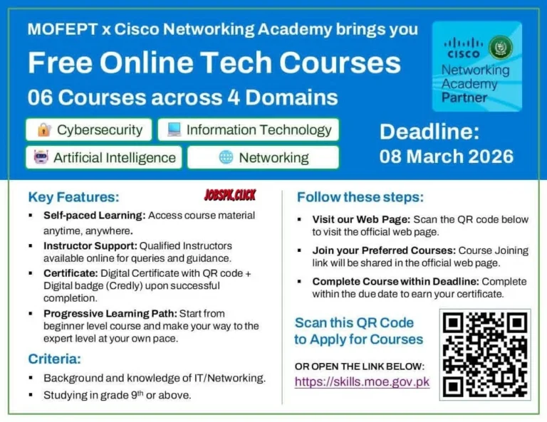 MOFEPT Cisco Academy Courses 2026 Advertisement