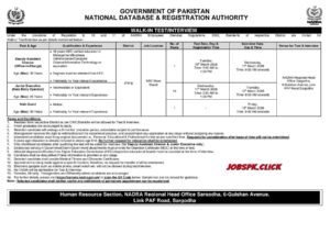 NADRA Latest February Jobs 2026 Official Advertisement
