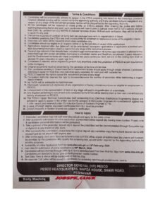 PESCO Jobs 2026 Official Advertisement