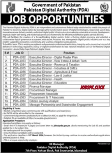 Pakistan Digital Authority (PDA) Jobs 2026 | Apply Online 1 Pakistan Digital Authority (PDA) Jobs 2026 Official Advertisement