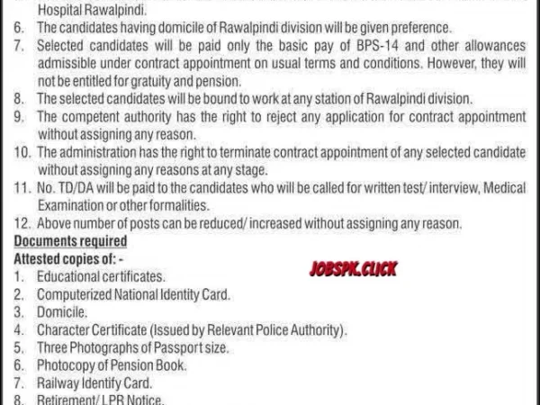 Pakistan Railways ASM Gr-I Jobs 2026 in Rawalpindi Official Advertisement