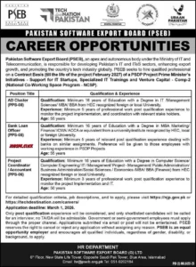 Pakistan Software Export Board (PSEB) Jobs 2026 Official Advertisement