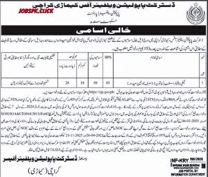 Population Welfare Department Sindh Jobs 2026 Official Advertisement