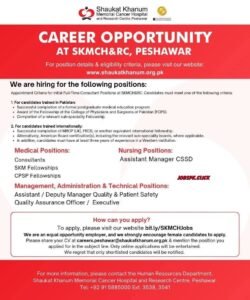 Shaukat Khanum Hospital (SKMCH) Jobs 2026 Official Advertisement