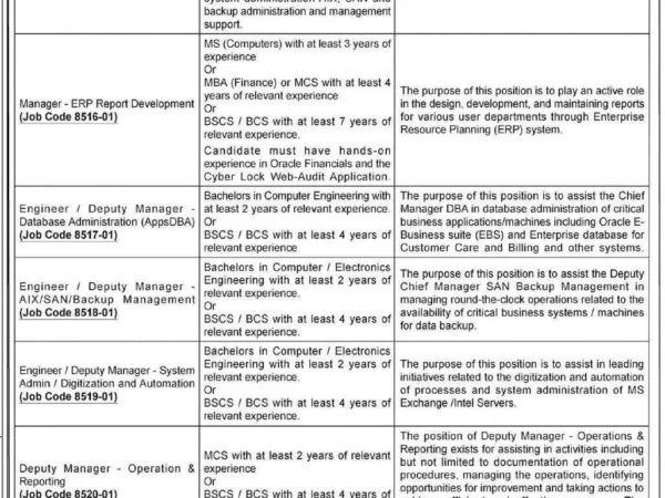 Sui Southern Gas Company (SSGC) Limited Jobs 2026 Official Advertisement