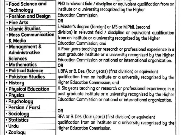 University of Narowal Visiting Faculty Jobs 2026 Official Advertisement