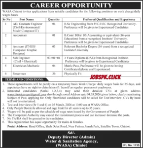 WASA Chiniot Jobs 2026 Official Advertisement