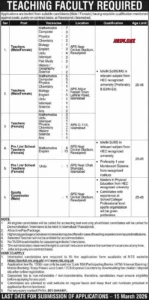 Army Public School (APS) Jobs 2026 at Islamabad and Rawalpindi Official Advertisement
