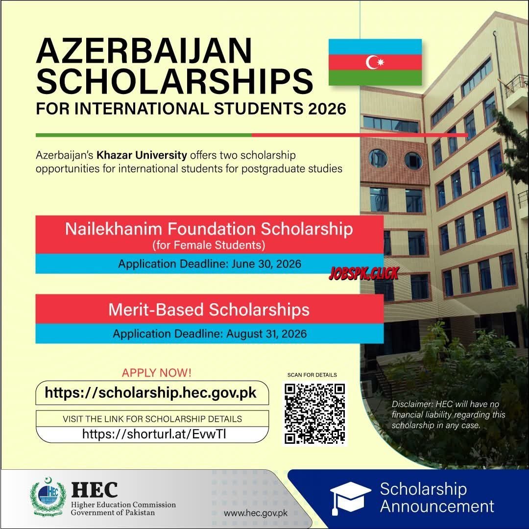 Azerbaijan Fully Funded Scholarships 2026 for Pakistani Students Apply Online |Bachelor's, Master's & PhD 2 Azerbaijan Fully Funded Scholarships 2026 for Pakistani Students Advertisement