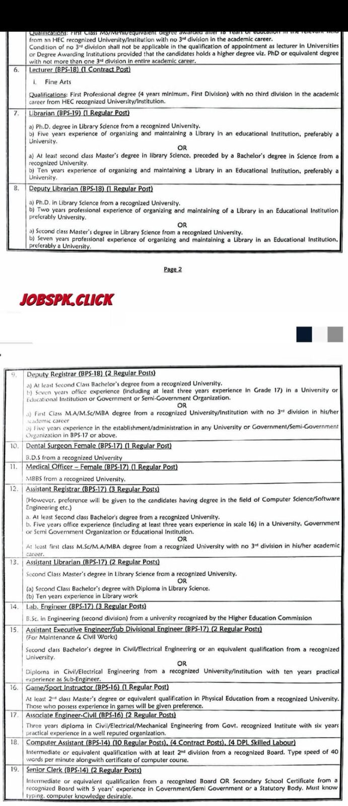 PMAS Arid Agriculture University Rawalpindi Jobs 2026 Official Advertisement