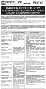 State Life Insurance Corporation of Pakistan March Jobs 2026 Official Advertisement