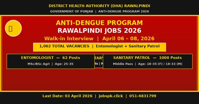 anti dengue rawalpindi jobs 2026