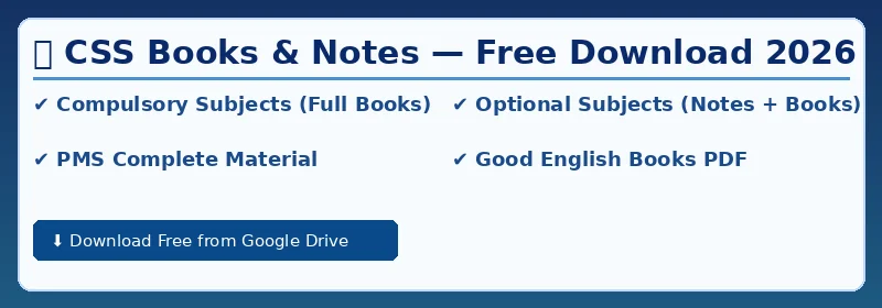 Free CSS & PMS Preparation Material 2026 — Books, Notes, English Books, Mock Tests & More 1 Free CSS & PMS Preparation Material 2026