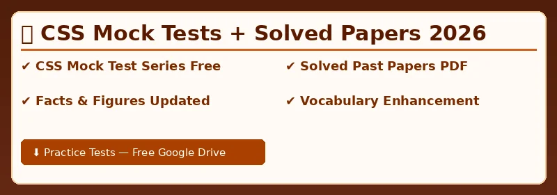 Free CSS & PMS Preparation Material 2026 — Books, Notes, English Books, Mock Tests & More 2 Free CSS & PMS Preparation Material 2026