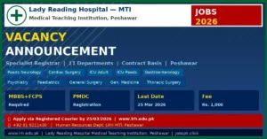 Lady Reading Hospital Peshawar March Jobs 2026 | 11 Departments Complete Guide & Apply Detail 21 featured image lrh jobs