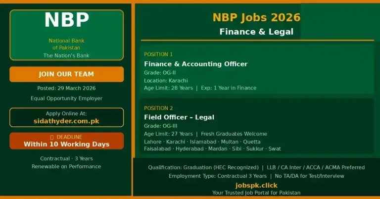 NBP Field Officer And Finance & Accounting Officer Jobs 2026 | Apply Online 1 nbp featured 1