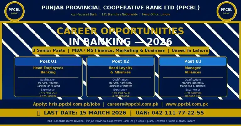 Punjab Provincial Cooperative Bank Jobs 2026 Apply Online | PPCBL Multiple Vacancies Announced 3 ppcbl jobs 2026 featured