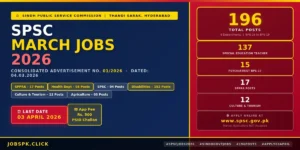 SPSC March Jobs 2026 | 196 Posts in 6 Departments | Consolidated Advertisement No. 01/2026 | Last Date 03 April 2026 3 spsc featured bold