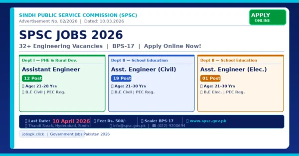 SPSC Jobs 2026 Advertisement No. 02/2026 Apply Online | 32+ Engineering Vacancies Announced 1 spsc featured v2