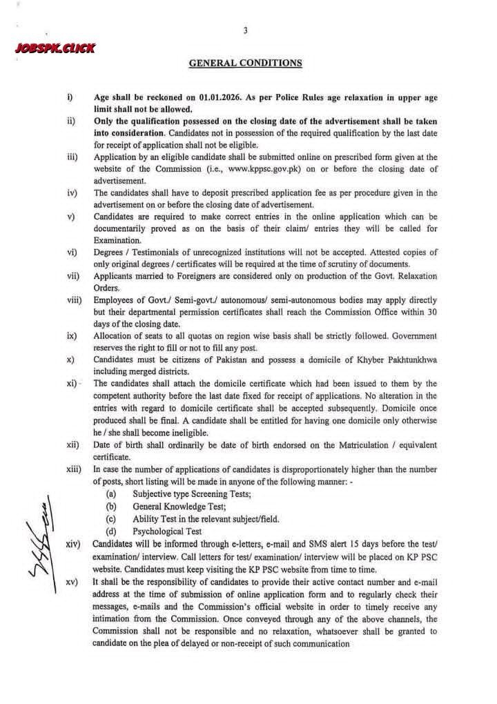 KPPSC ASI Jobs 2026 Advertisement No.07/2026