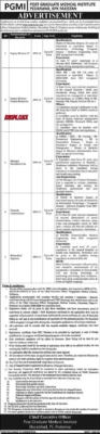 PGMI Peshawar April Jobs 2026 Official Advertisement