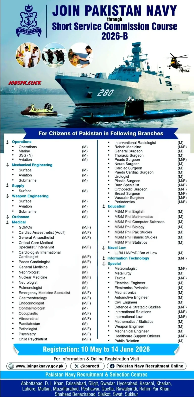 Pak Navy May Jobs 2026 Official Advertisement